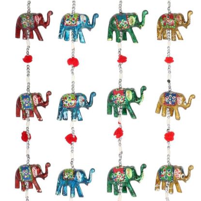 Picture of Assorted Hanging Elephant Decoration with Bell