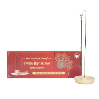 Picture of Meditating Herbs Tibetan Rope Incense with Holder