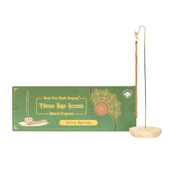 Picture of Sacred Ayurveda Tibetan Rope Incense with Holder