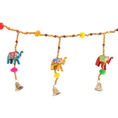 Picture of Hanging Elephant Garland with Beads and Bells