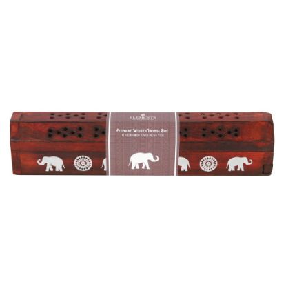 Picture of Elephant Wooden Rosewood Incense Box Set