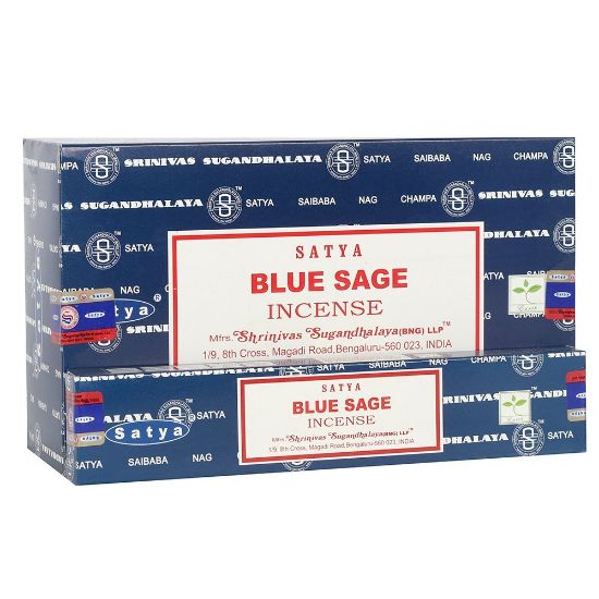 Picture of Set of 12 Packets of Blue Sage Incense Sticks by Satya