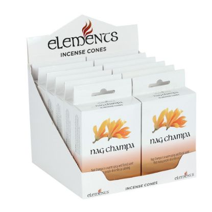 Picture of Set of 12 Packets of Elements Nag Champa Incense Cones