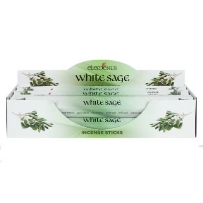 Picture of Set of 6 Packets of Elements White Sage Incense Sticks 