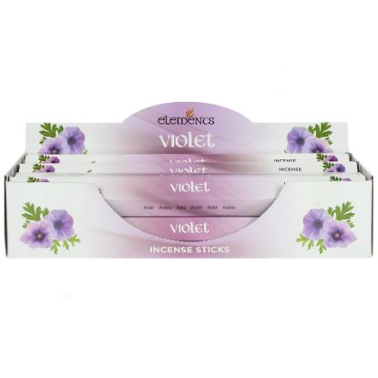 Picture of Set of 6 Packets of Elements Violet Incense Sticks