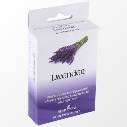 Picture of Set of 12 Packets of Elements Lavender Incense Cones