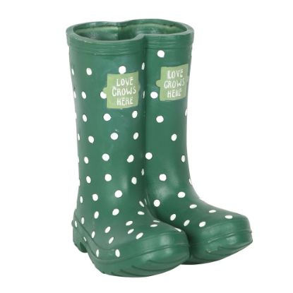 Picture of Dark Green Welly Boot Planter