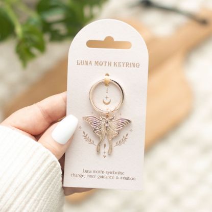 Picture of Light Luna Moth Keyring