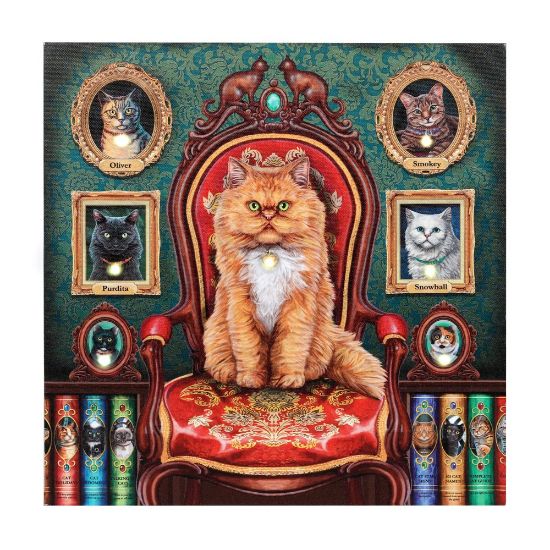 Picture of Mad About Cats Light Up Canvas By Lisa Parker
