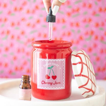 Picture of Cherry Jam Jar Oil Burner and Wax Warmer