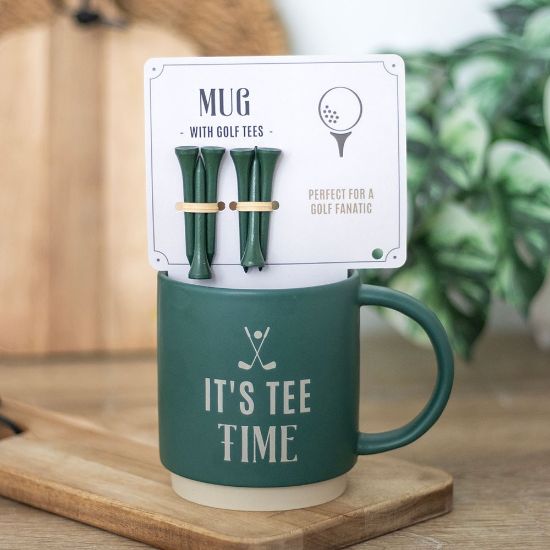 Picture of It's Tee Time Mug with Golf Tees