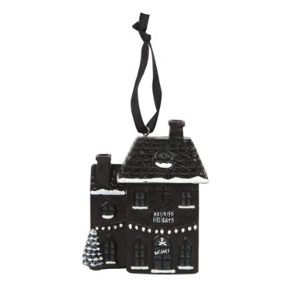 Picture of Haunted Holiday House Resin Christmas Decoration