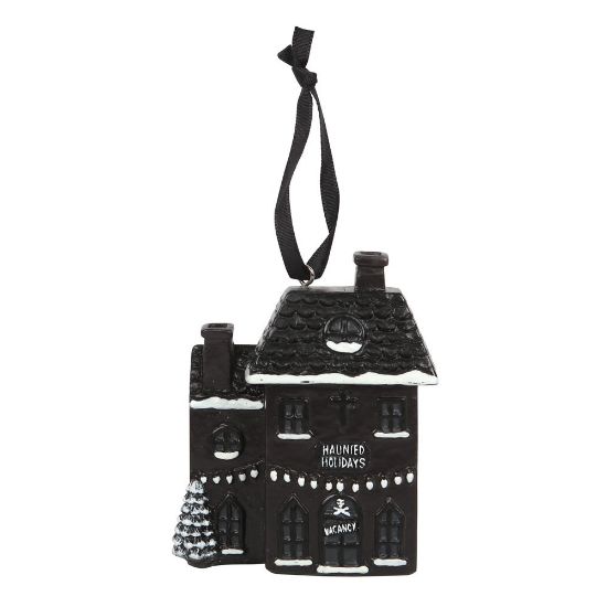 Picture of Haunted Holiday House Resin Christmas Decoration