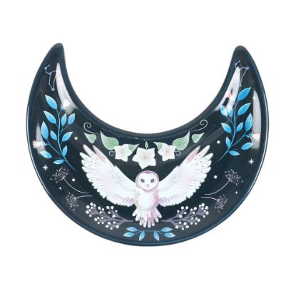 Picture of Crescent Moon Owl Trinket Dish