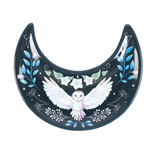 Picture of Crescent Moon Owl Trinket Dish