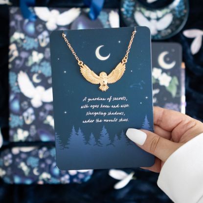 Picture of Night Owl Necklace Greeting Card
