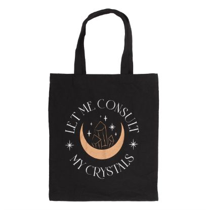 Picture of Let Me Consult My Crystals Polycotton Tote Bag