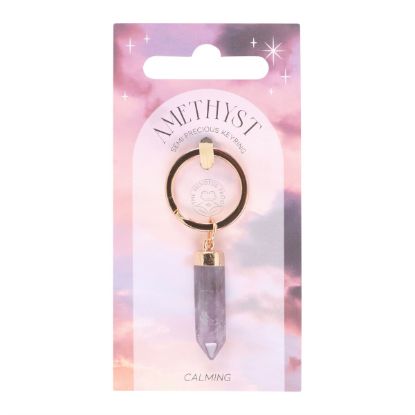 Picture of Amethyst Semi Precious Crystal Keyring