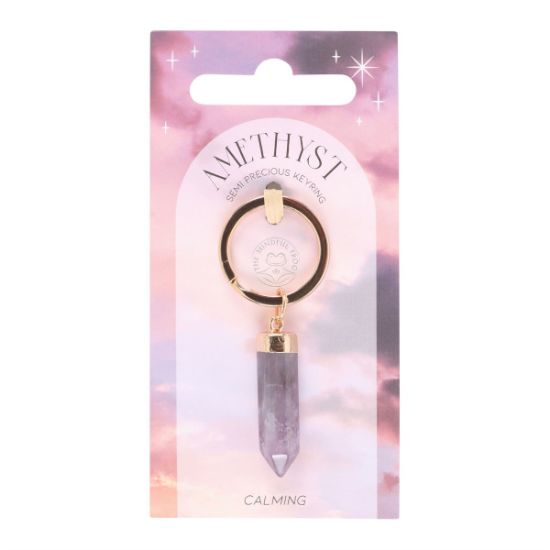 Picture of Amethyst Semi Precious Crystal Keyring