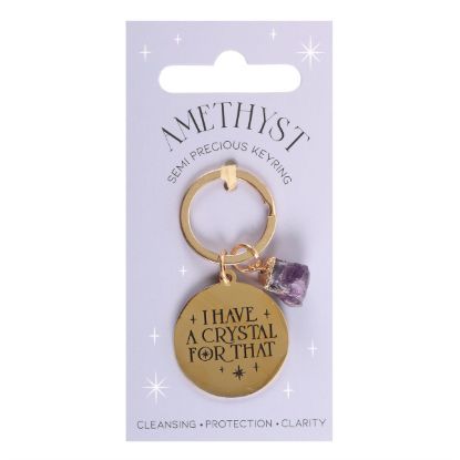 Picture of I Have a Crystal for That Amethyst Crystal Keyring