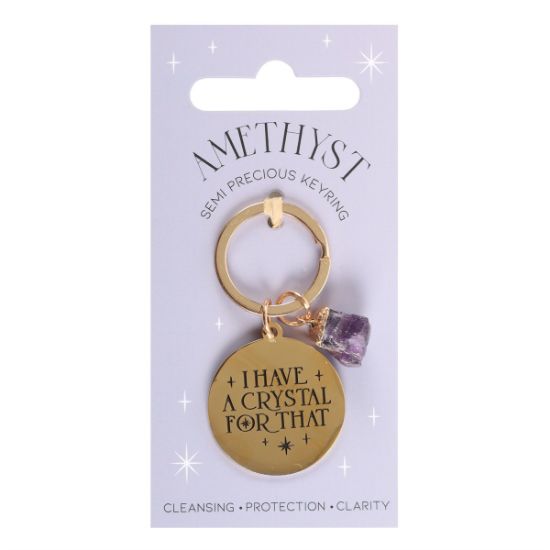 Picture of I Have a Crystal for That Amethyst Crystal Keyring