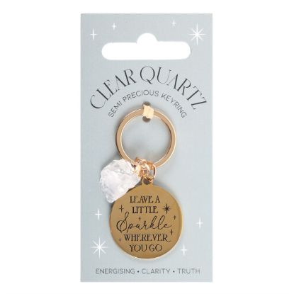 Picture of Leave a Little Sparkle Clear Quartz Crystal Keyring
