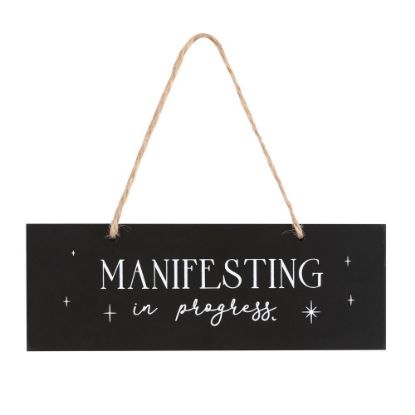 Picture of Manifesting In Progress Hanging Sign