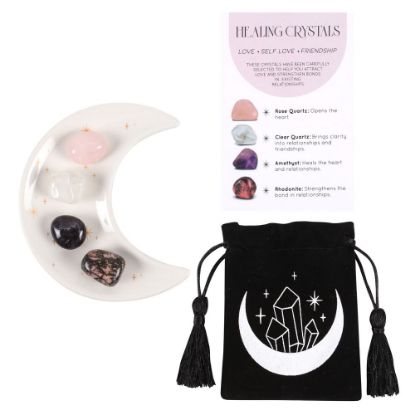 Picture of Love Healing Crystal Set with Moon Trinket Dish