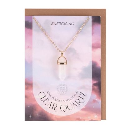 Picture of Clear Quartz Crystal Necklace Card