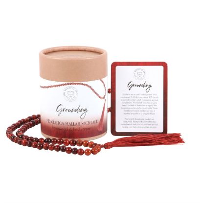 Picture of Grounding Rosewood & Red Jasper Mallah Necklace