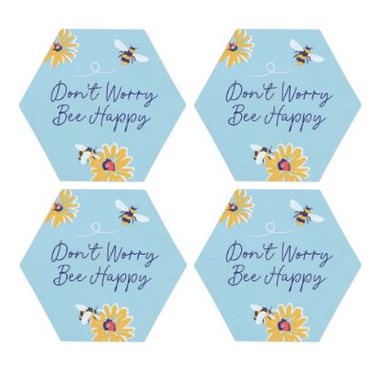 Picture of Don't Worry Be Happy Coaster Set