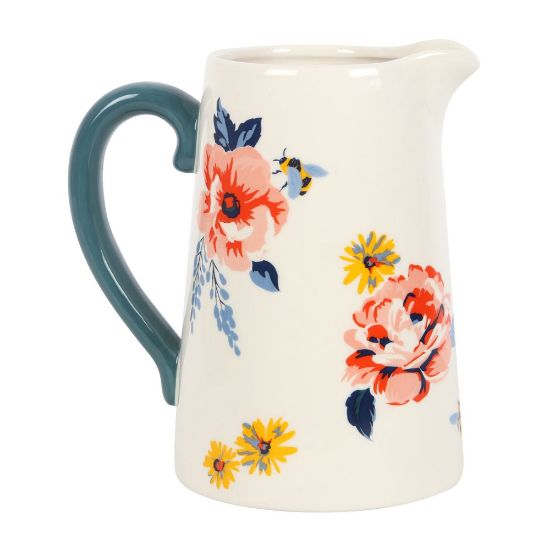 Picture of 17cm Bee-utiful Floral Ceramic Flower Jug