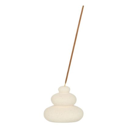 Picture of Cream Speckle Balancing Stones Incense Stick Holder