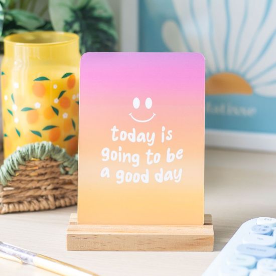 Picture of Mindful Moments Affirmation Cards with Wooden Stand