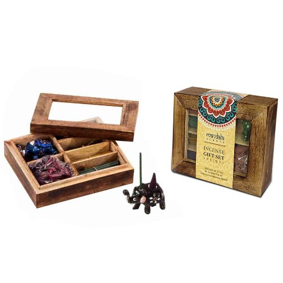 Picture of Mandala Incense Gift Set in Wooden Gift Box 