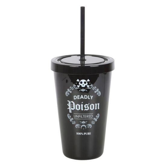 Picture of Deadly Poison Plastic Tumbler with Straw