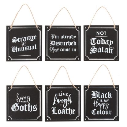 Picture of Set of 12 Gothic Mini Signs