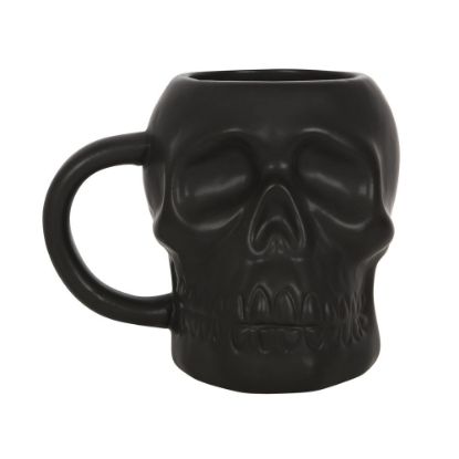 Picture of Matte Black Skull Mug