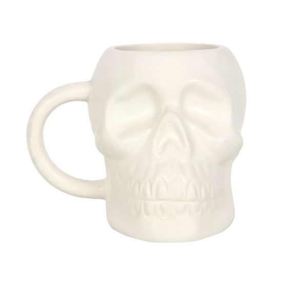 Picture of Matte White Skull Mug