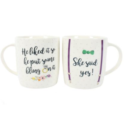 Picture of Set of 2 She Said Yes Mugs