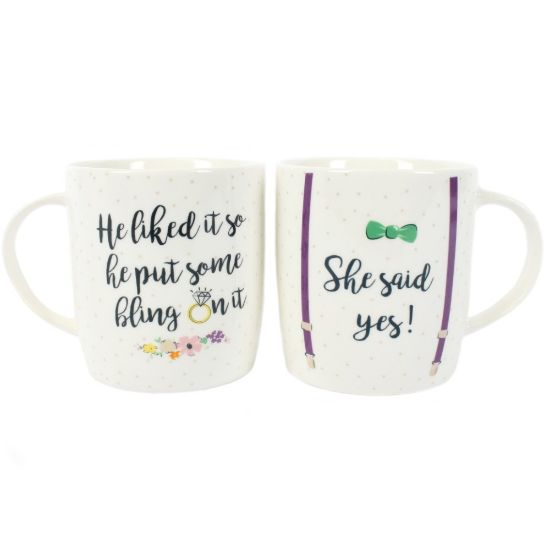 Picture of Set of 2 She Said Yes Mugs