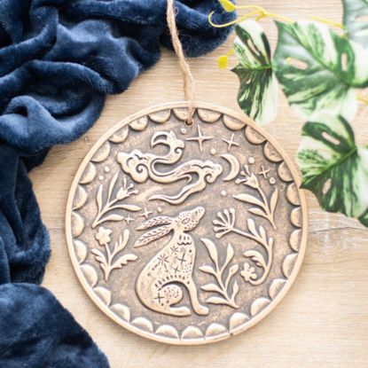 Picture of Bronze Midnight Hare Terracotta Plaque