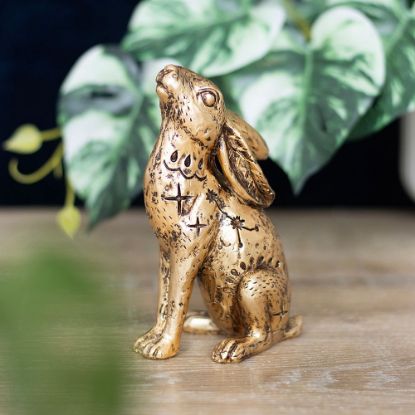 Picture of 13cm Resin Midnight Hare Ornament