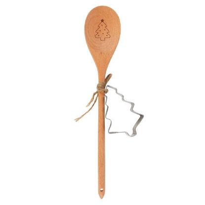 Picture of Christmas Tree Wooden Spoon Baking Set