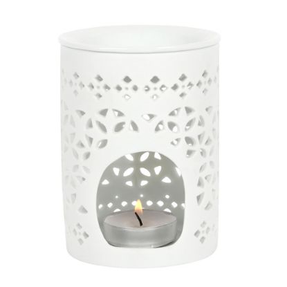 Picture of White Matte Cut Out Oil Burner 