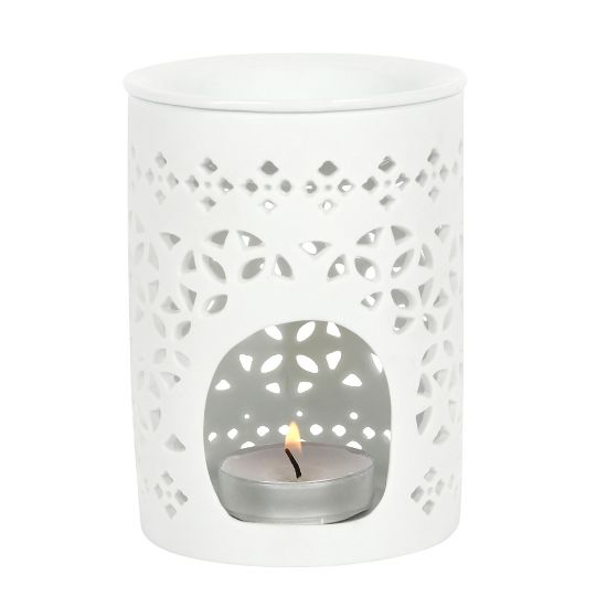 Picture of White Matte Cut Out Oil Burner 