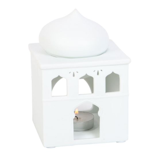 Picture of Off White Mosque Oil Burner and Incense Cone Holder