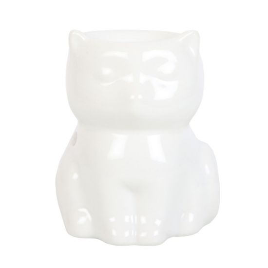 Picture of Shiny White Cat Oil Burner