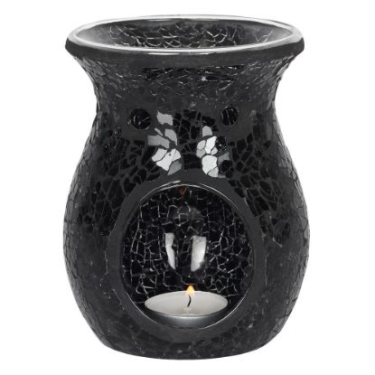 Picture of Large Black Crackle Oil Burner