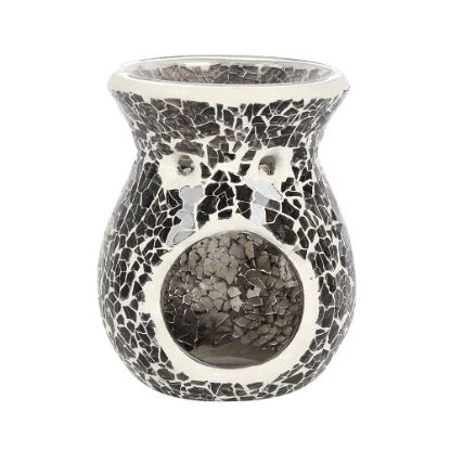 Picture of Small Gunmetal Grey Crackle Oil Burner